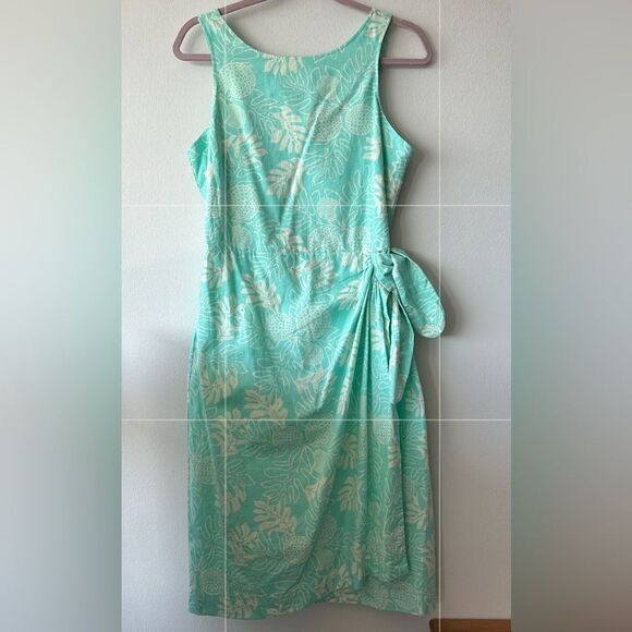 Patagonia Pataloha 100% Organic Cotton Ulu Bend Blue Floral Hawaiian Dress - Picture 2 of 10